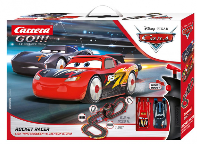 Carrera racebaanset Go!! Cars 530 cm 1:43 zwart/rood