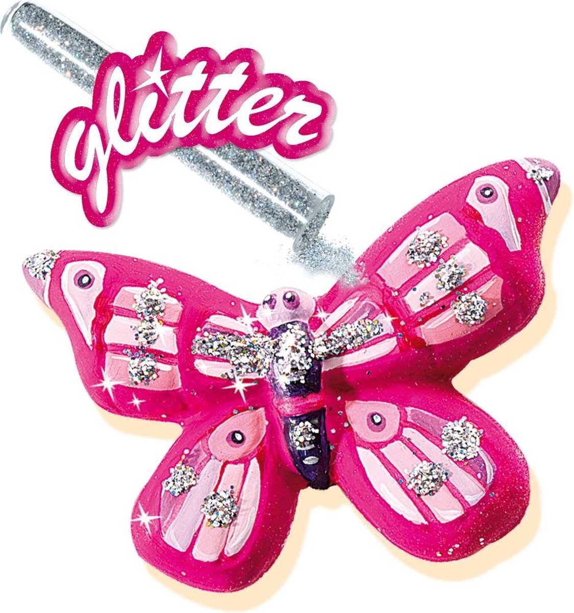 Ses gips gieten en schilderen Vlinders junior 4 delig