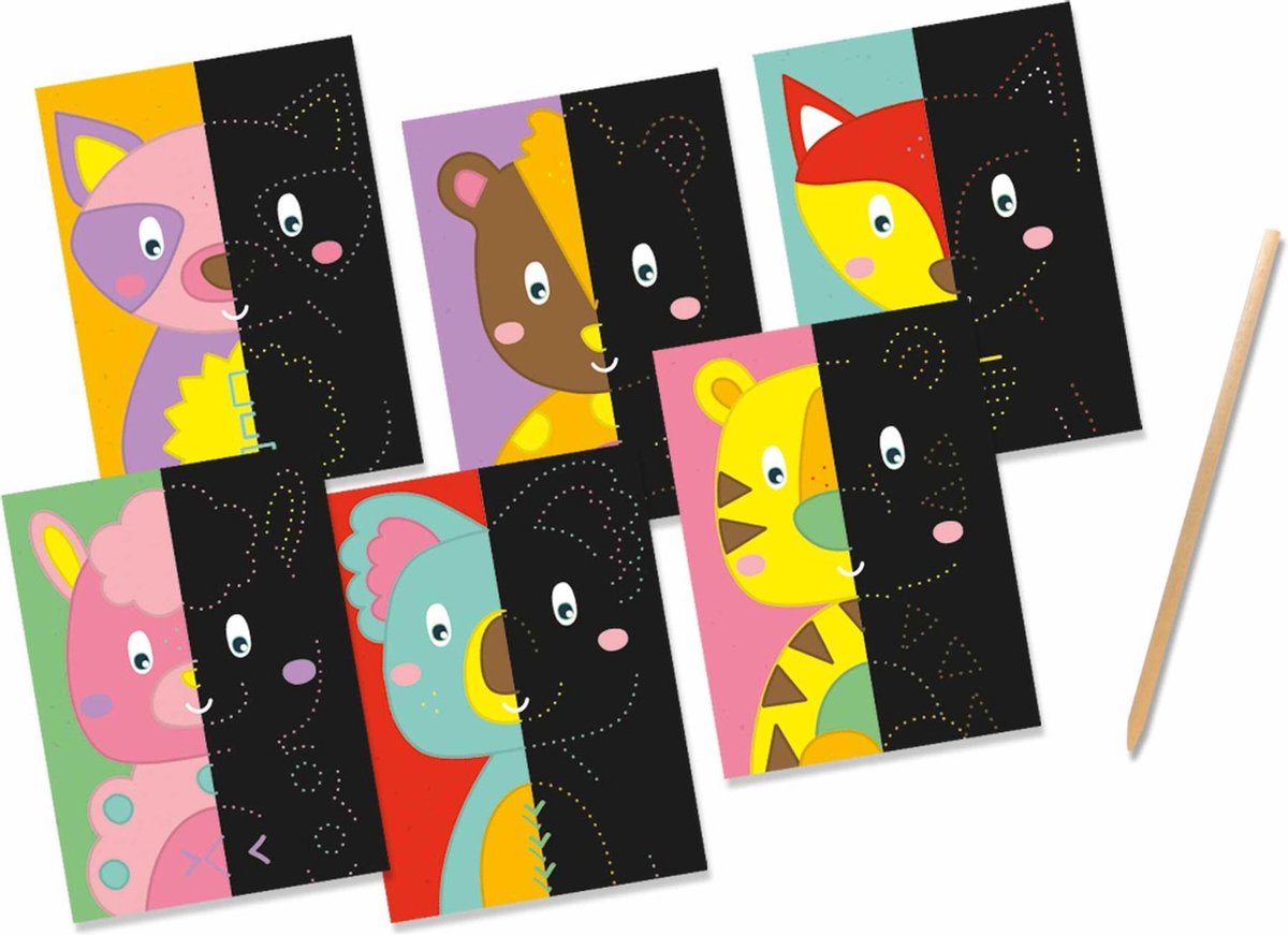 Ses kraskaarten junior karton 7 delig