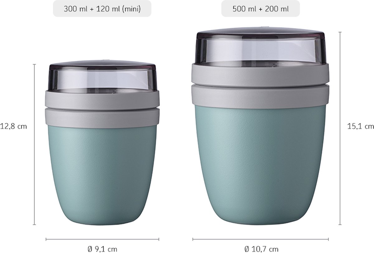 Rosti Mepal lunchpot Ellipse 700 ml polypropyleen blauw/grijs