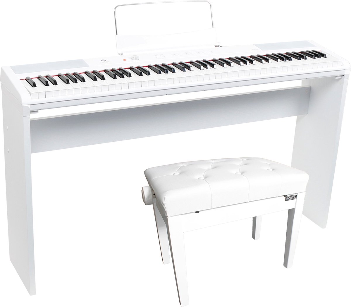 Fazley FSP-200-W digitale piano wit + onderstel wit + pianobank wit