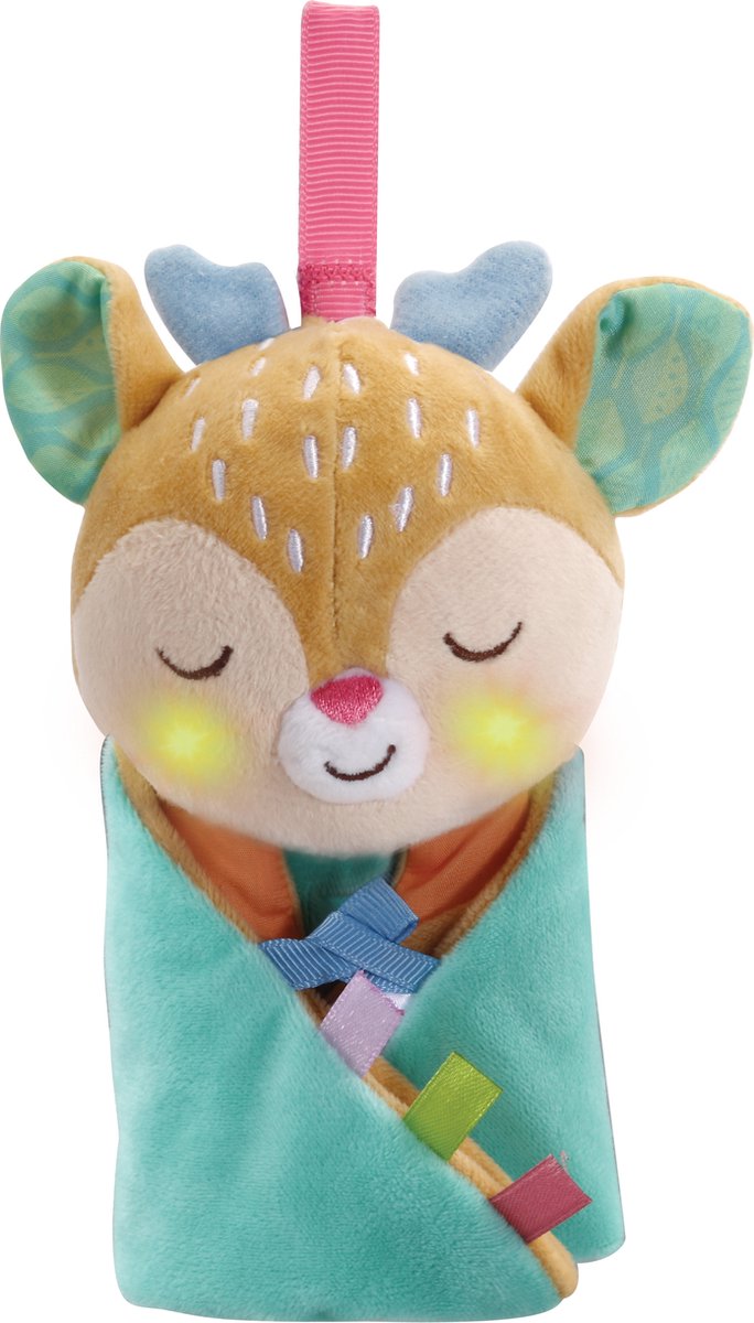 Vtech knuffeldoekje 2 in 1 hertje 27,9 cm pluche mintgroen