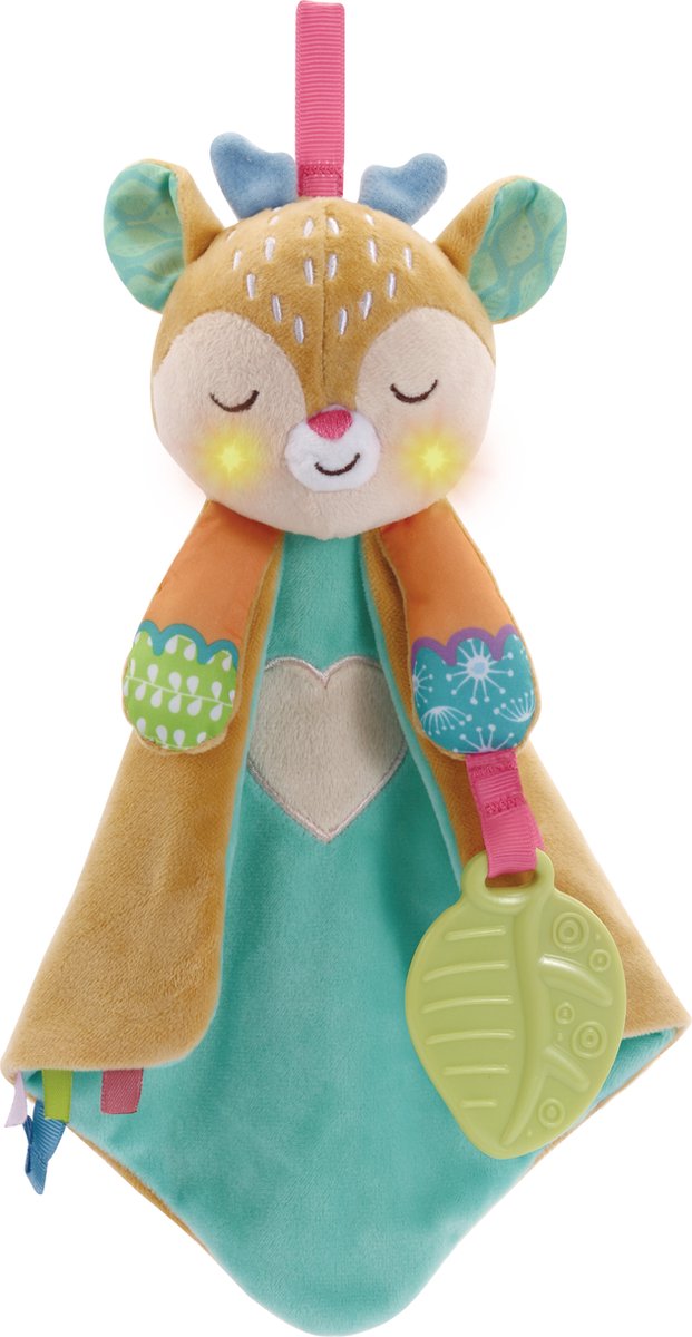 Vtech knuffeldoekje 2 in 1 hertje 27,9 cm pluche mintgroen