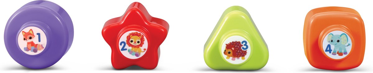 Vtech Vrolijke Vormenauto 25 cm 5 delig - Rood