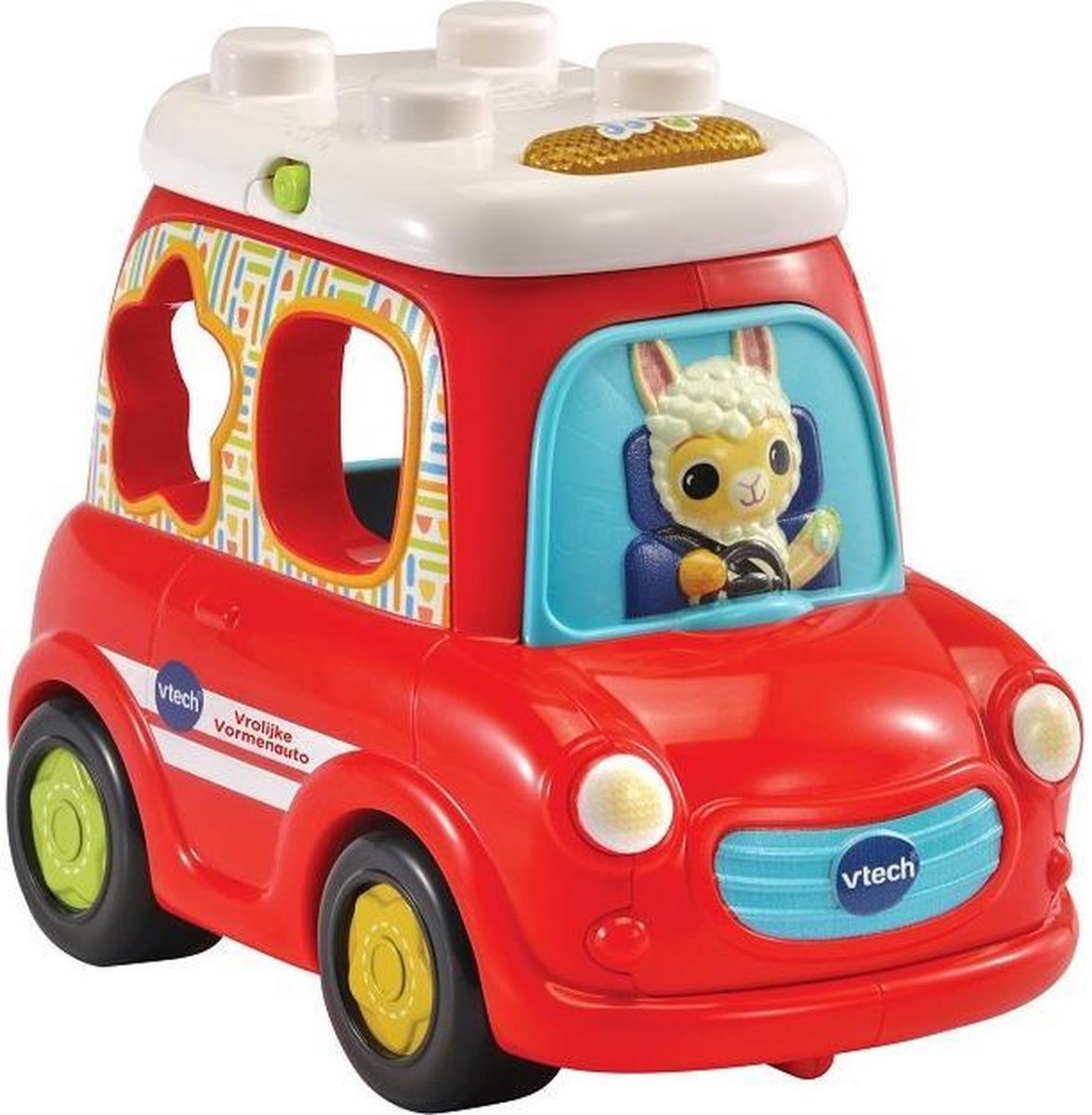 Vtech Vrolijke Vormenauto 25 cm 5 delig - Rood