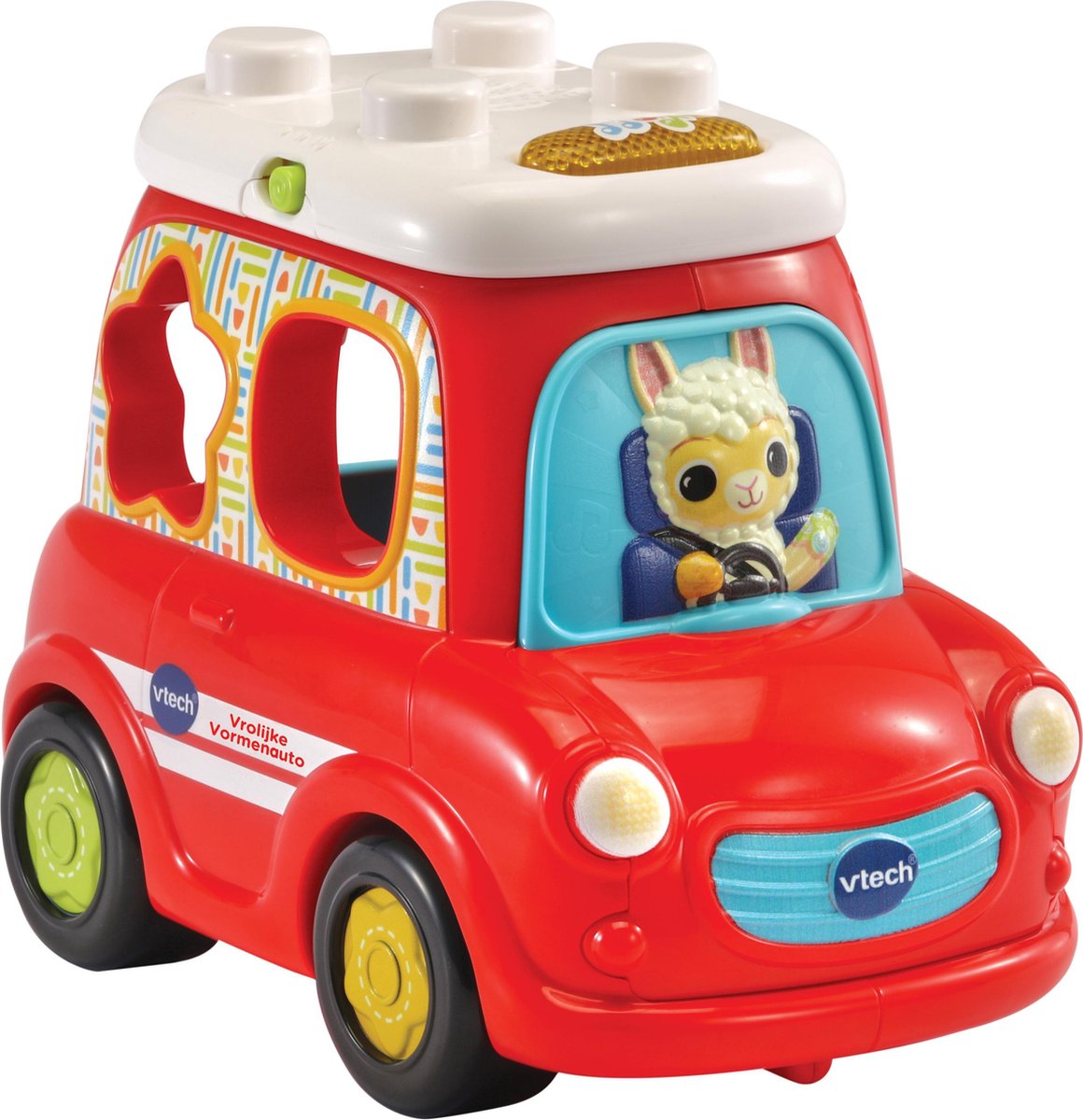 Vtech Vrolijke Vormenauto 25 cm 5 delig - Rood