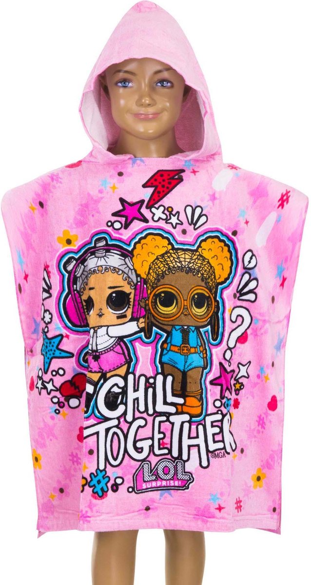 L.O.L. Surprise! poncho 60 x 120 cm katoen - Roze