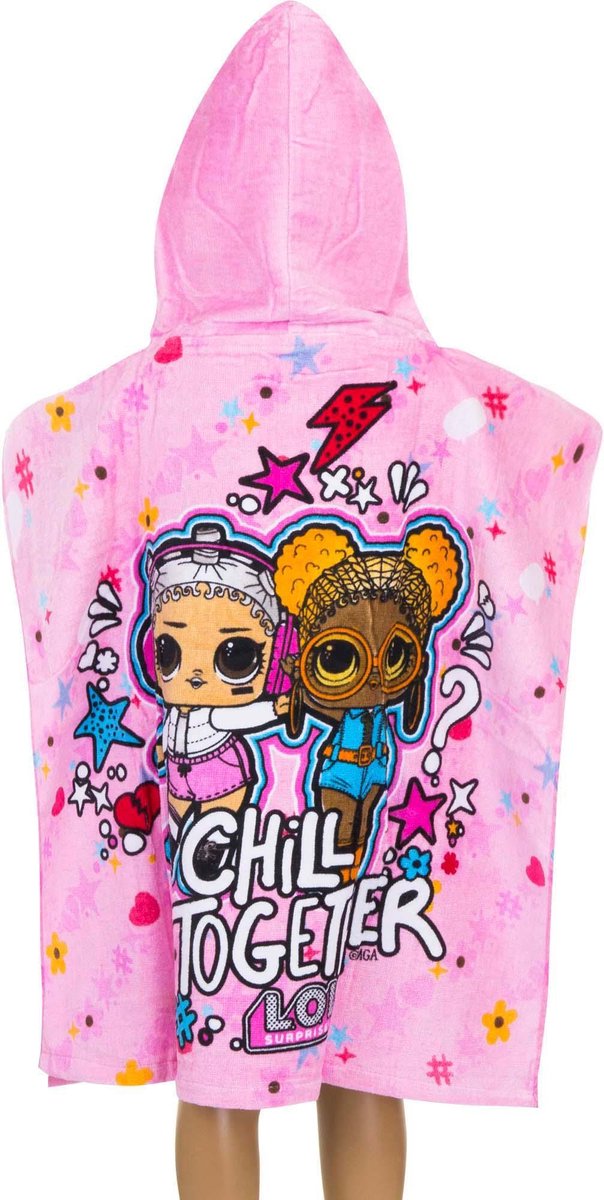 L.O.L. Surprise! poncho 60 x 120 cm katoen - Roze