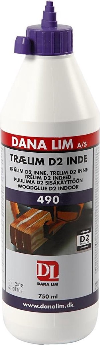Dana Lim houtlijm D2 750 ml - Wit