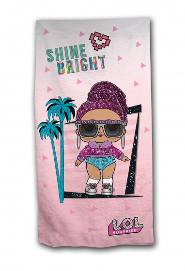 L.O.L. Surprise! strandlaken Shine Bright 70 x 140 cm katoen - Roze