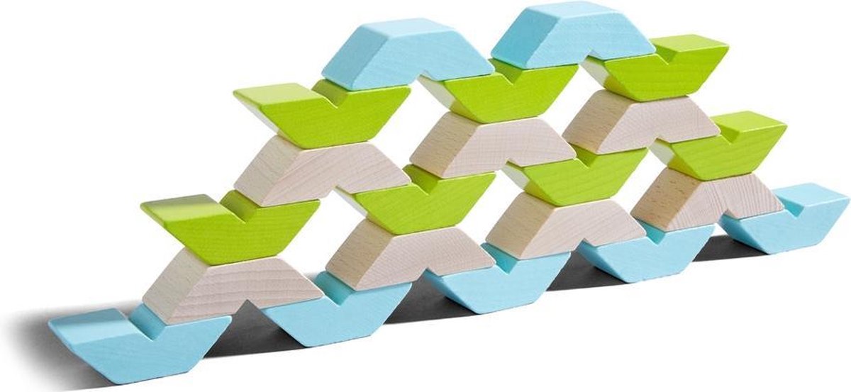 HABA stapelblokken 3D compositie 15 cm junior hout 22 delig
