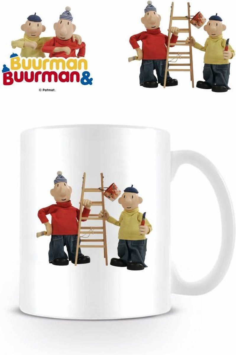 Buurman en Buurman mok junior ladder 12 x 11 cm keramiek - Wit
