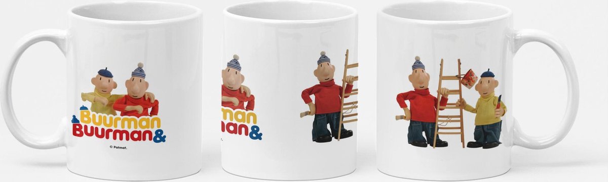 Buurman en Buurman mok junior ladder 12 x 11 cm keramiek - Wit