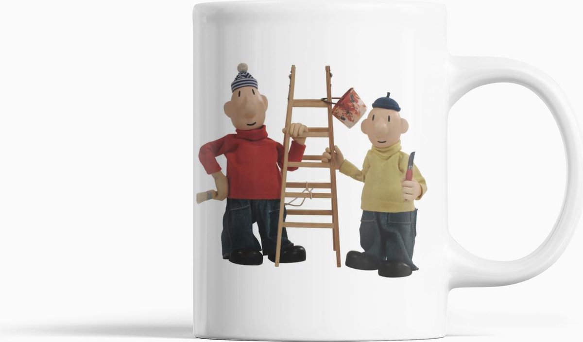 Buurman en Buurman mok junior ladder 12 x 11 cm keramiek - Wit
