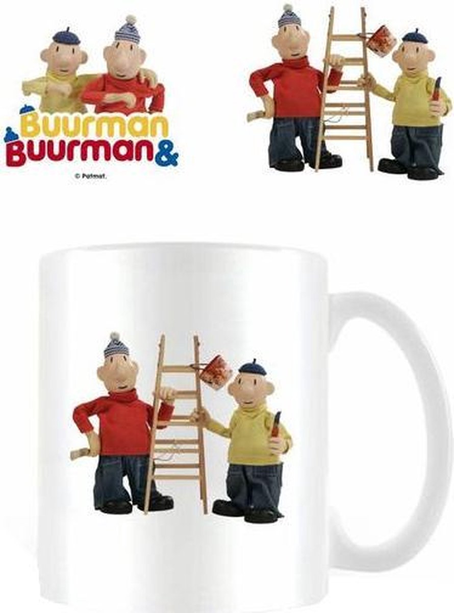 Buurman en Buurman mok junior ladder 12 x 11 cm keramiek - Wit
