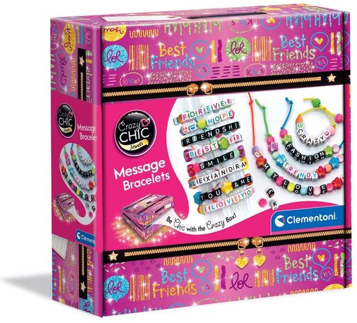 Clementoni armbanden maken Crazy Chic meisjes - Roze