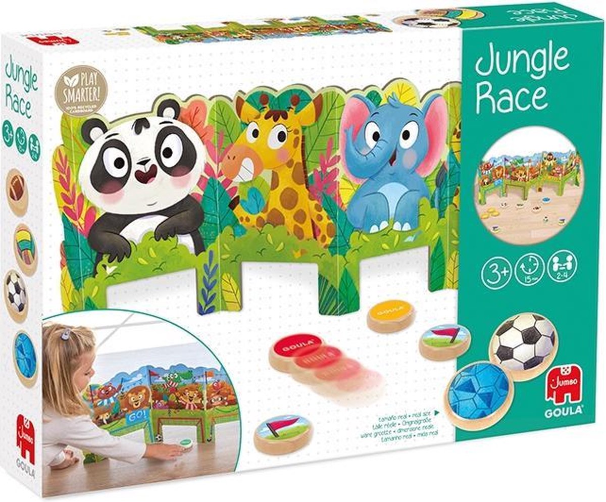 Jumbo spel Jungle Race junior 30 x 22 cm hout/karton - Groen