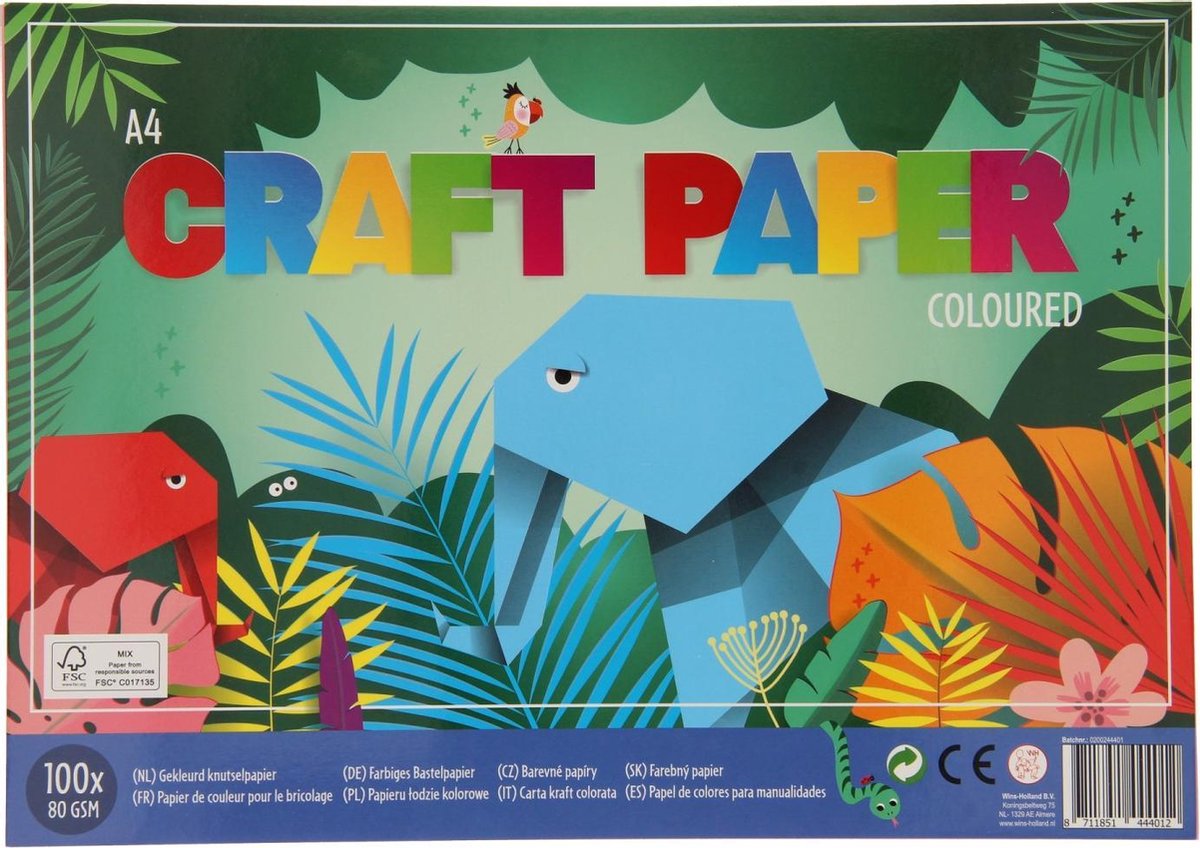 Van der Meulen knutselpapier junior 21 x 30 cm A4 100 vellen