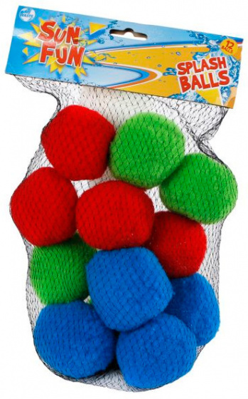DeOnlineDrogist.nl Sun Fun splashballen foam groen/rood/blauw 12 stuks