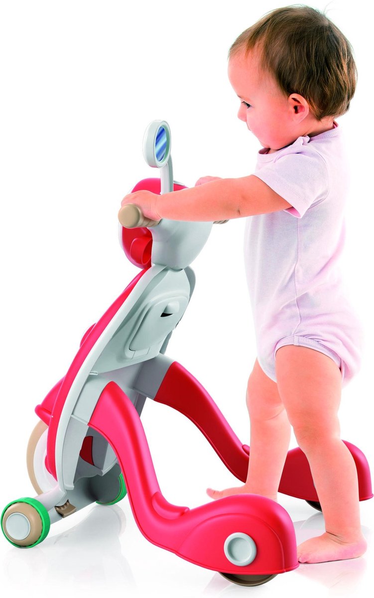 Clementoni loopwagen Scooter 13 x 50 x 28 cm junior/wit - Rood