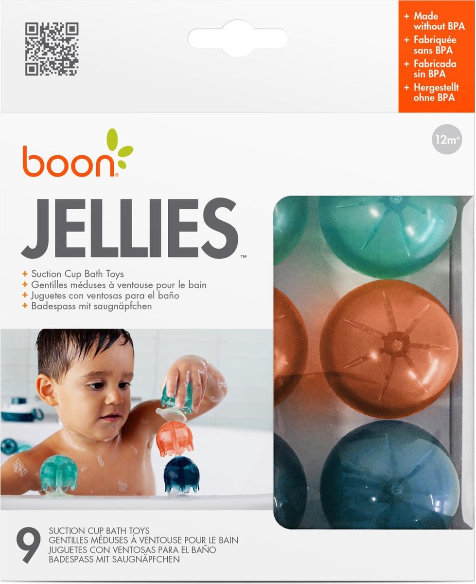 Boon badspeelgoedset Jellies junior 6 x 4,5 cm 9 delig