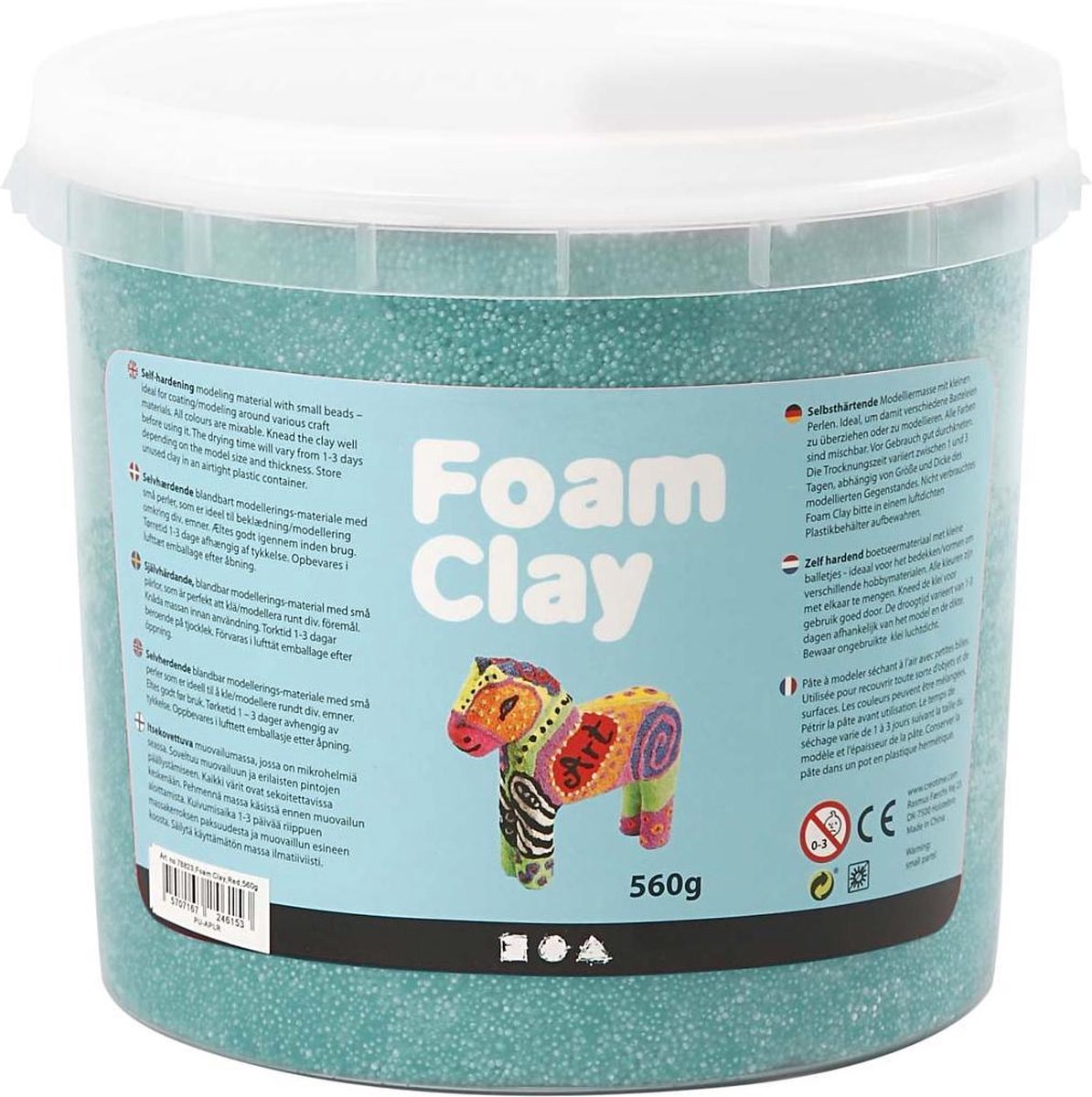 Foam Clay glitter donker 560 gram - Groen