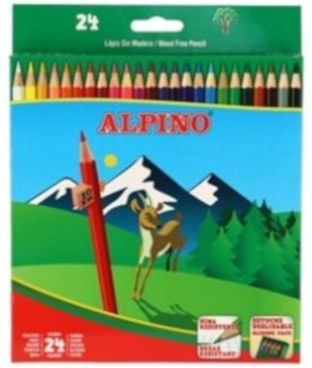 Alpino kleurpotloden junior 17,5 cm hout 24 stuks