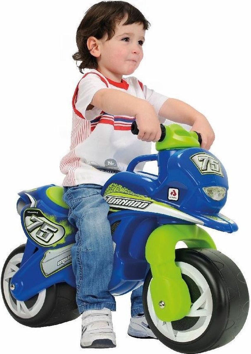 Injusa loopmotor Tundra Tornado jongens 69 cm blauw/groen