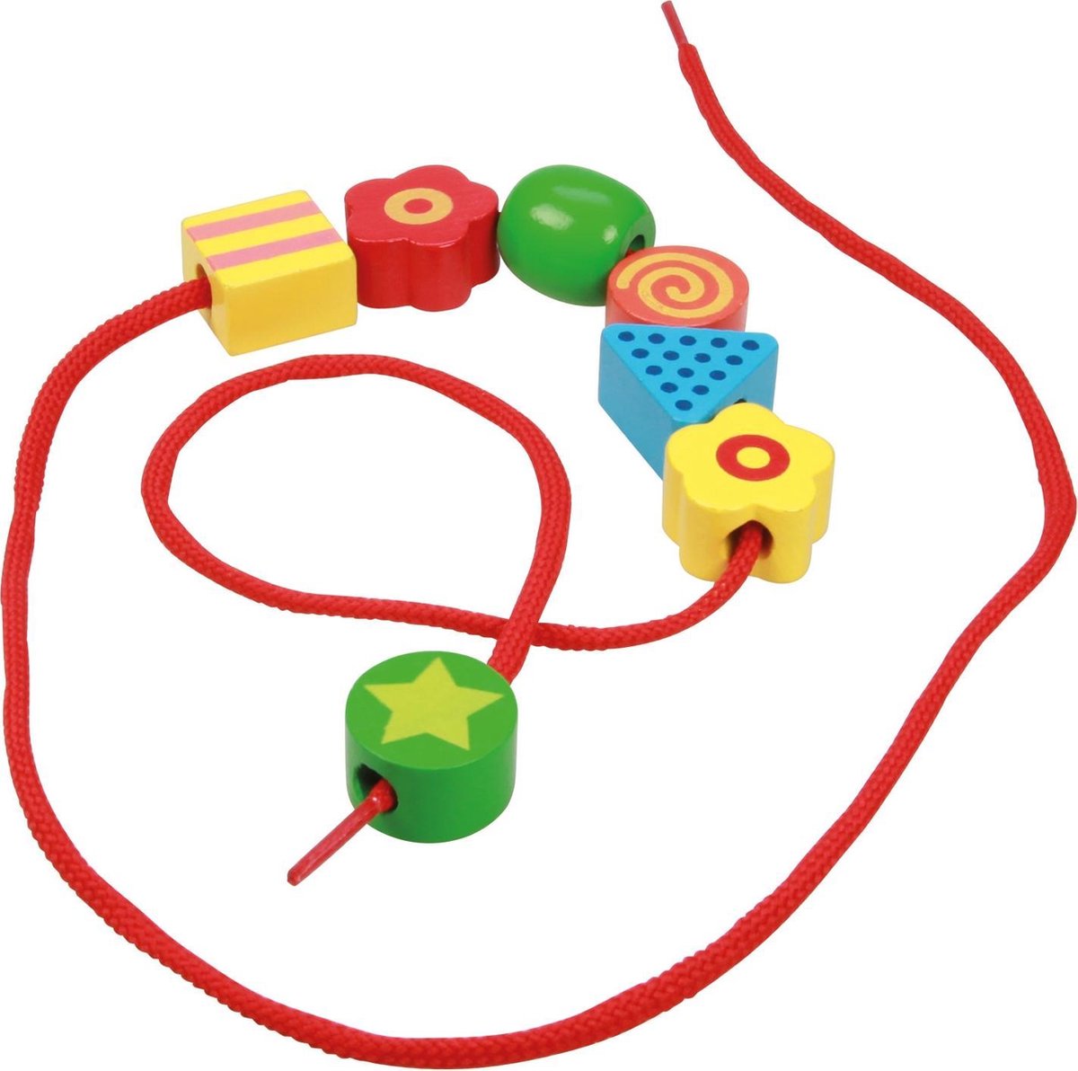 Lena kralenset junior 3 cm hout 54 stuks