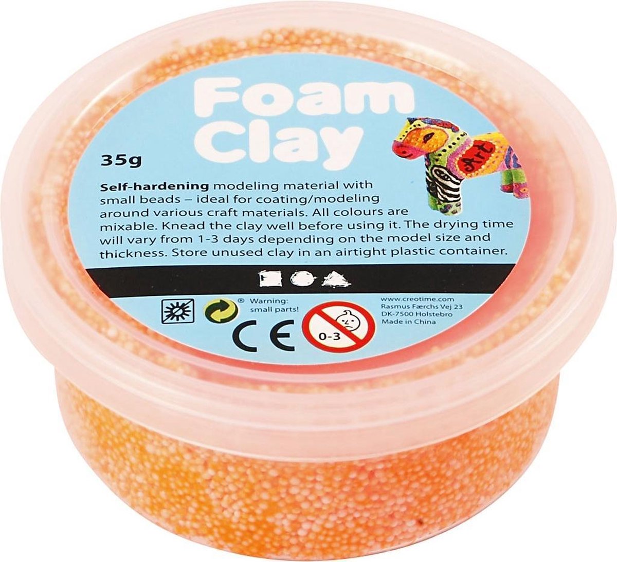 Foam Clay klei Neon 35 gram (78928) - Oranje