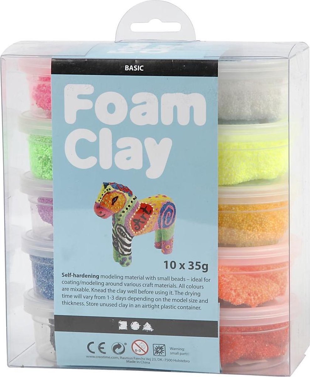 Foam Clay kleiset Basic 10 x 35 gram 10 delig (78930)