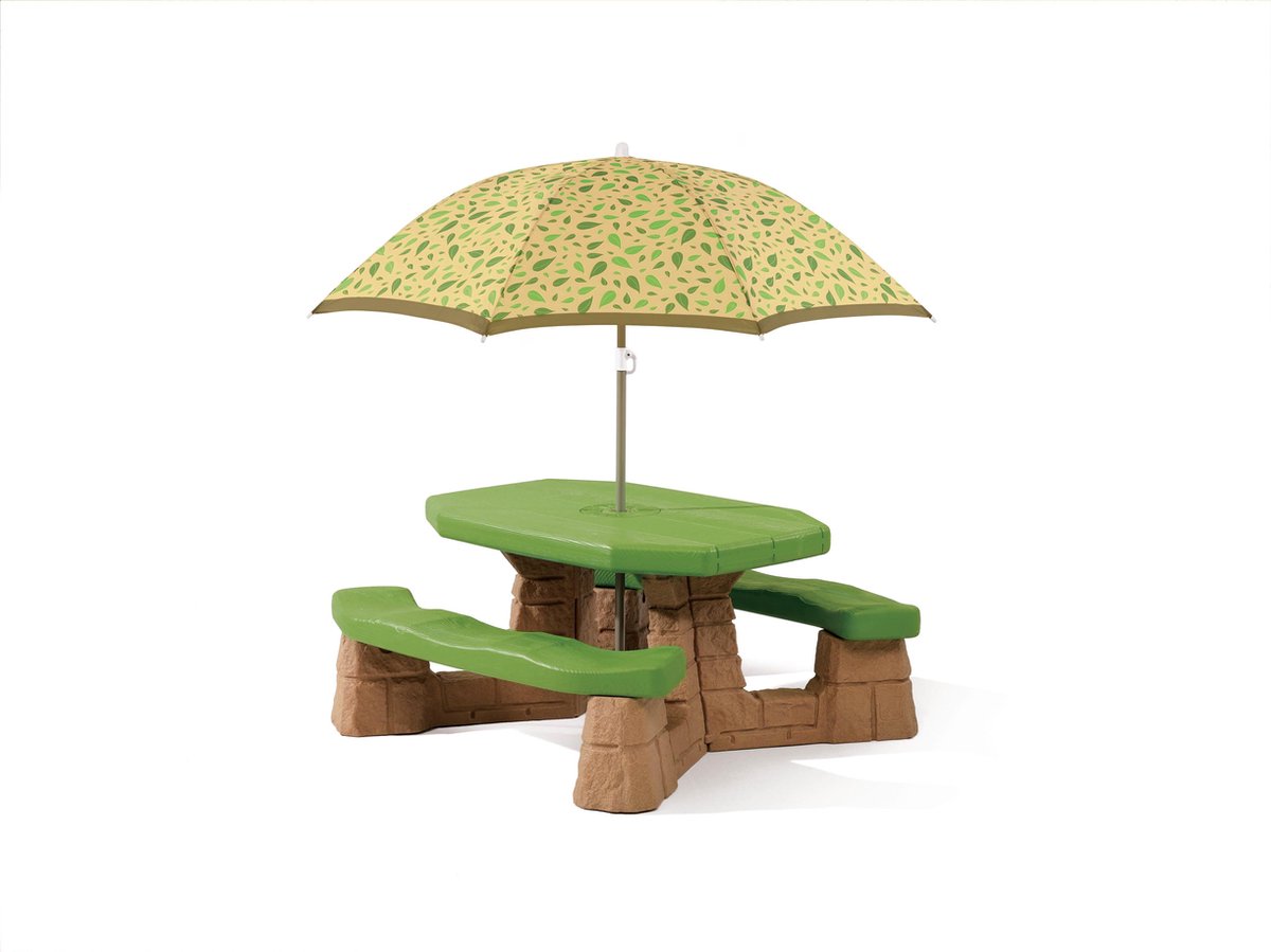 Step2 picknicktafel Playful Picnic met parasol 183 cm - Groen