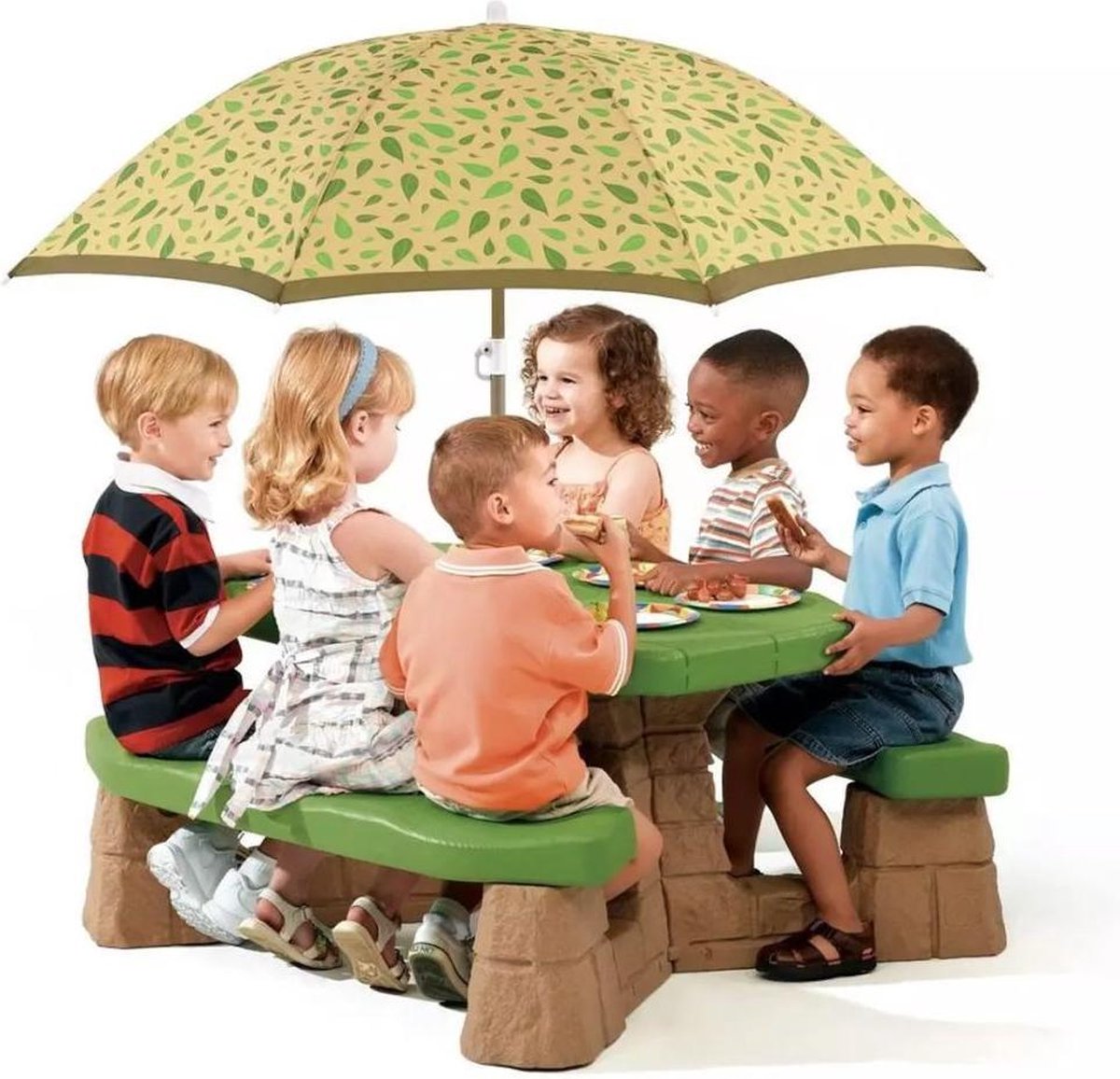 Step2 picknicktafel Playful Picnic met parasol 183 cm - Groen