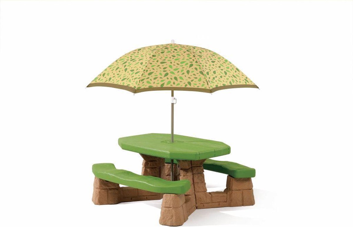 Step2 picknicktafel Playful Picnic met parasol 183 cm - Groen