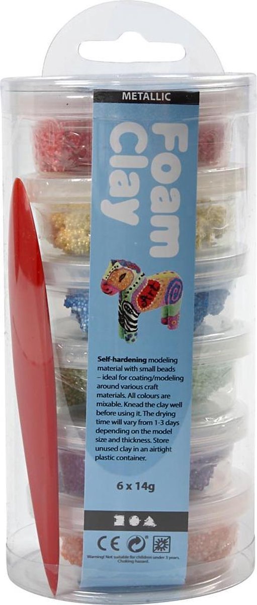 Foam Clay kleiset Metallic 6 x 14 gram 7 delig (78811)