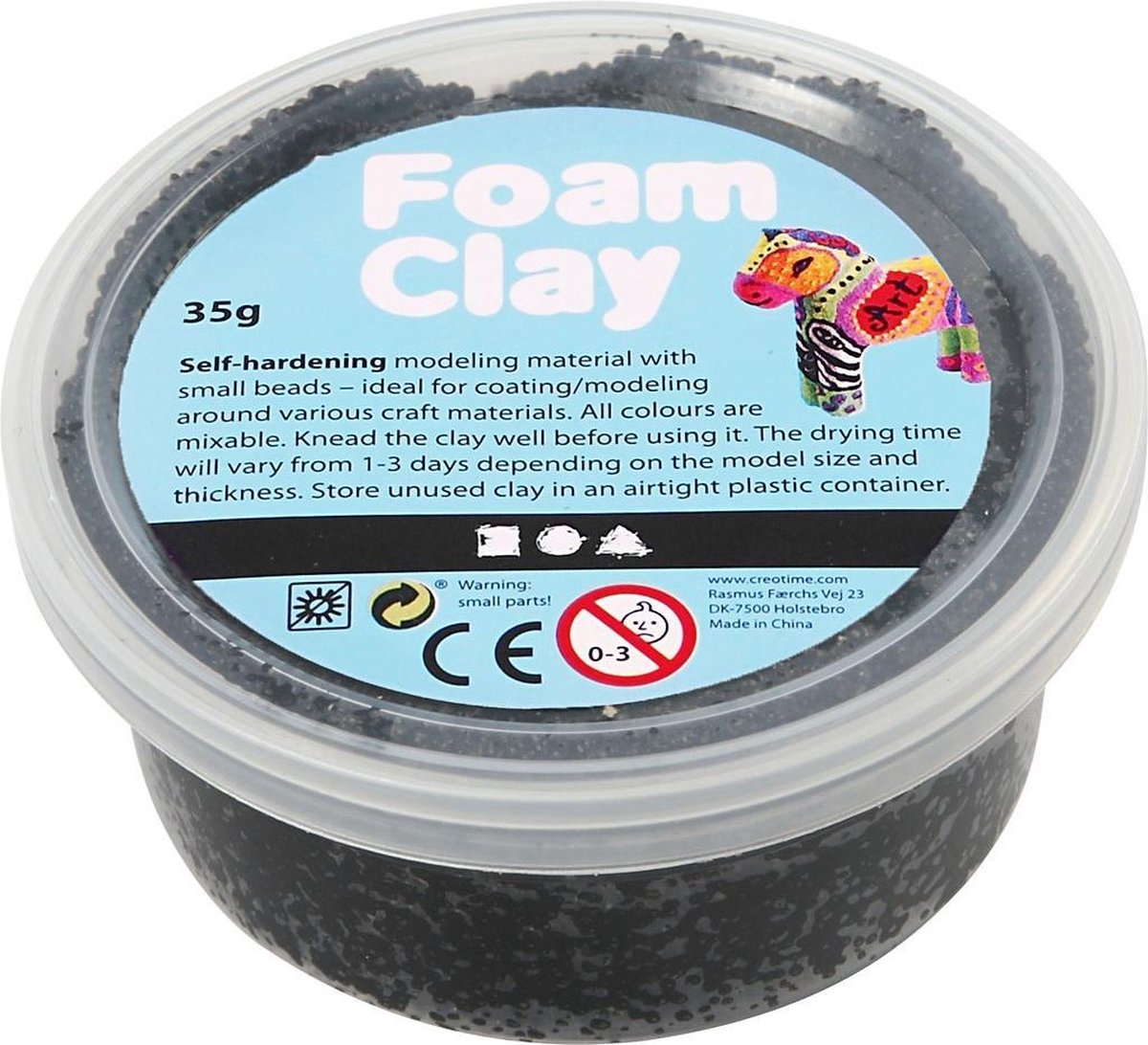 Foam Clay klei 35 gram (78920) - Zwart