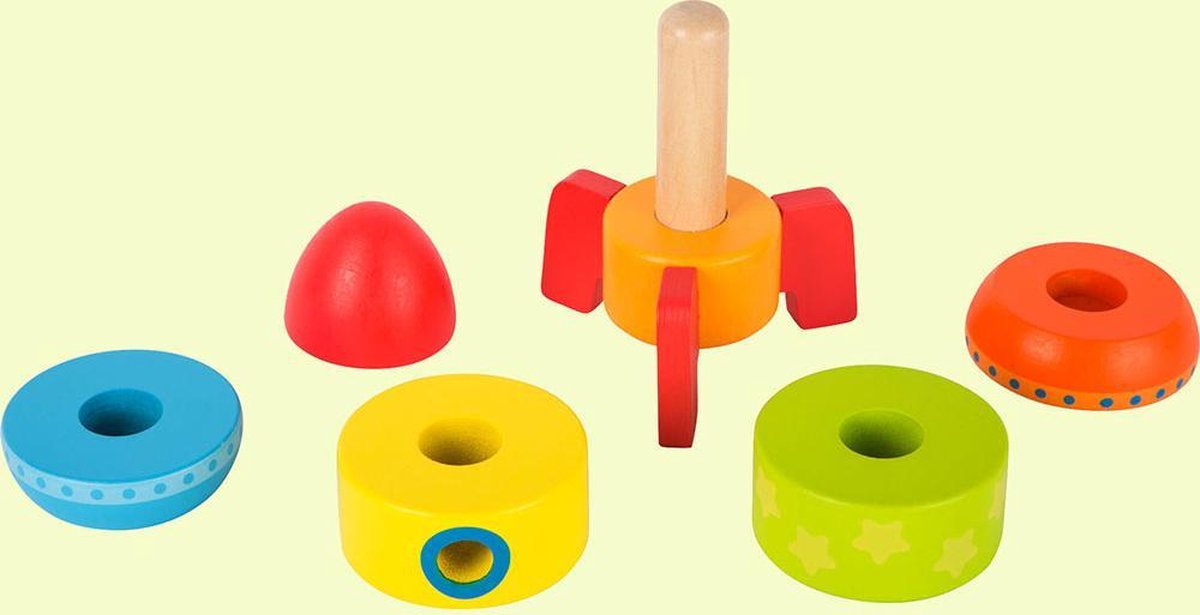Small Foot stapel raket gekleurd