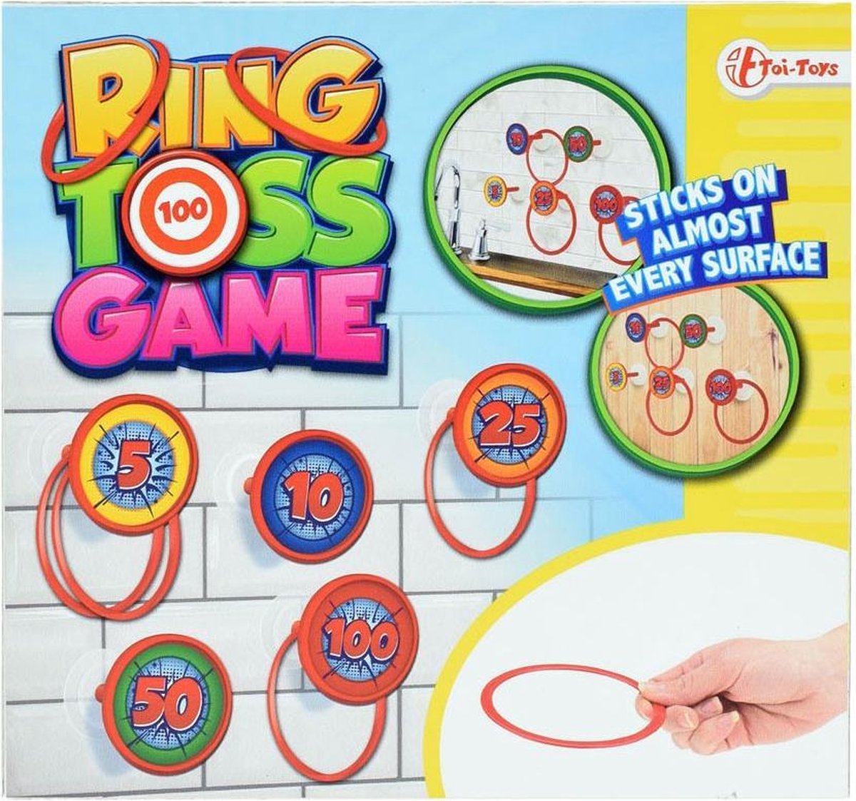 Toi-Toys Toi Toys ringwerpspel 5 delig rood