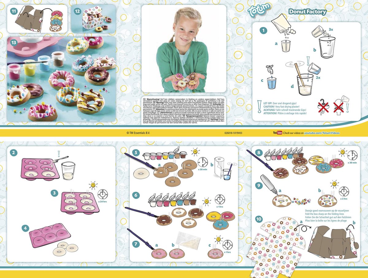 Totum gips gieten en verven: Donut Factory
