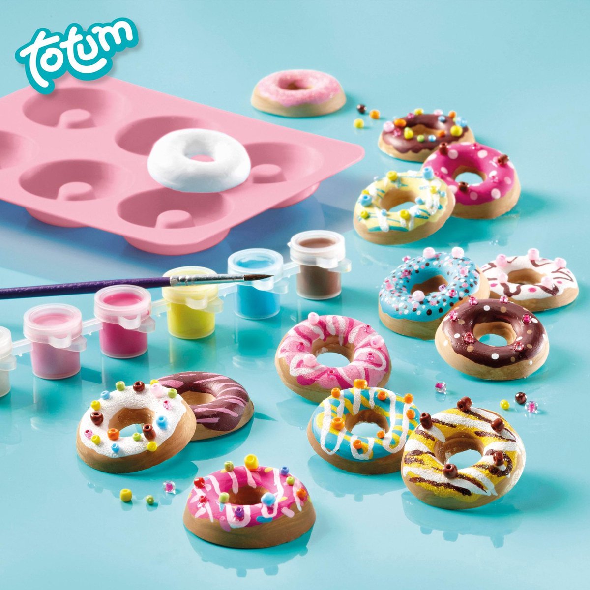 Totum gips gieten en verven: Donut Factory
