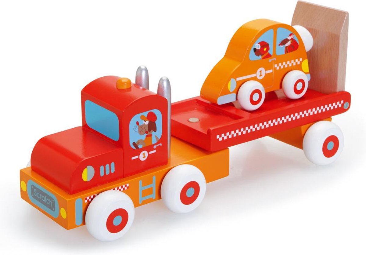Scratch Vrachtwagen en Race Wagen 25,6 cm - Oranje