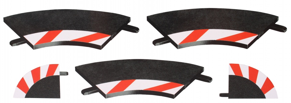 Carrera Bocht binnenrand 1/60 graden 3 stuks - Zwart