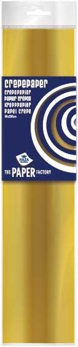 Haza Original crêpepapier The Paper Factory 250 cm - Goud