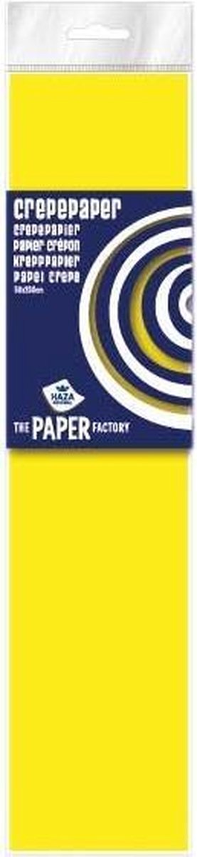 Haza Original fluor crêpepapier The Paper Factory 250 cm - Geel