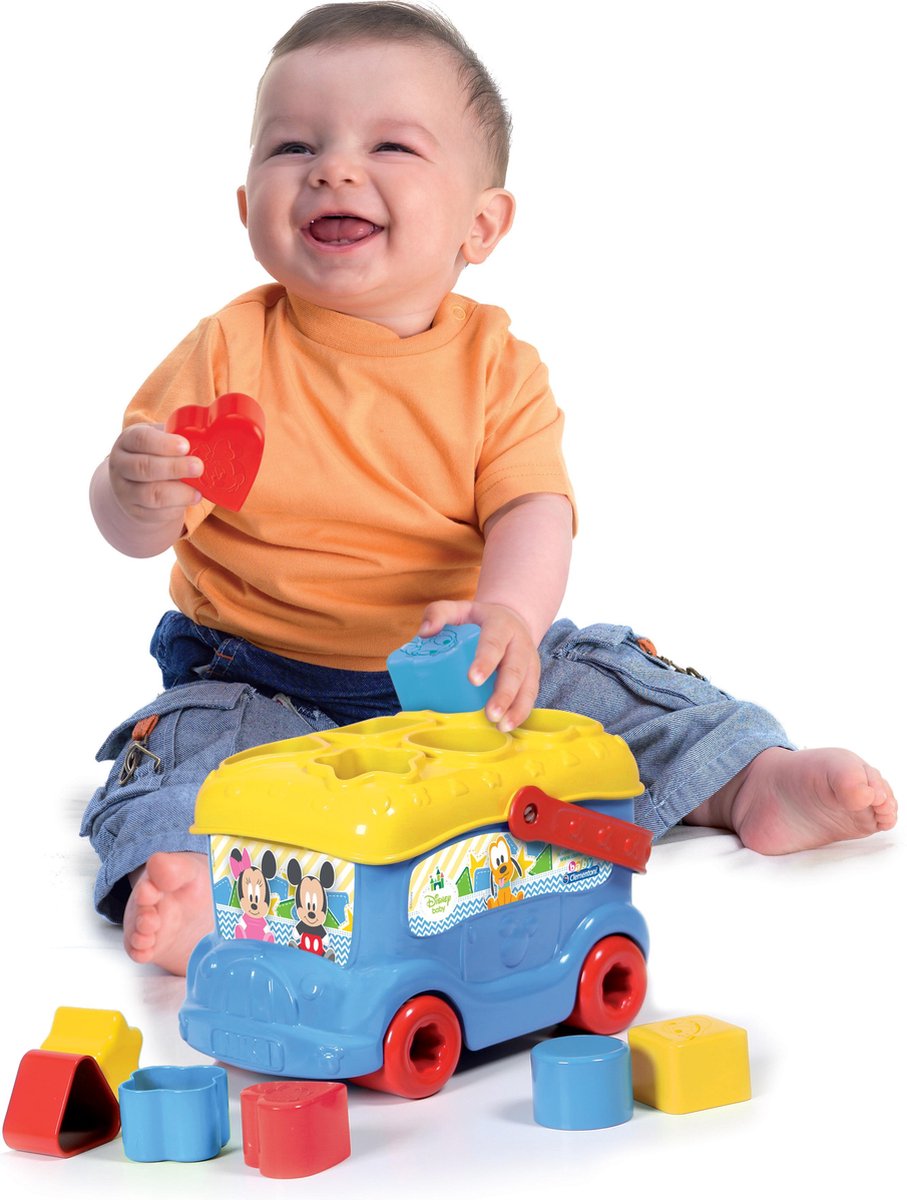 Clementoni vormenbus Mickey & Minnie Mouse 22 cm - Blauw