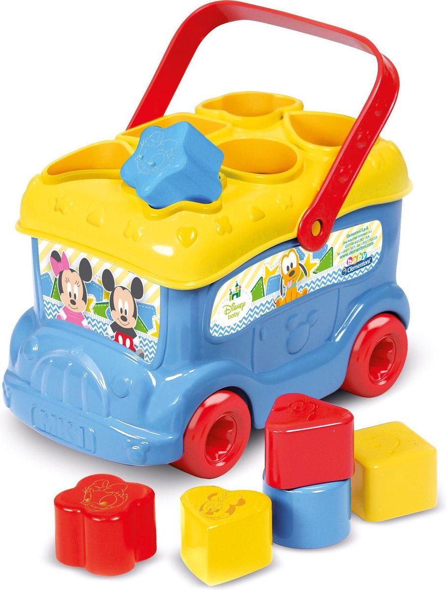 Clementoni vormenbus Mickey & Minnie Mouse 22 cm - Blauw