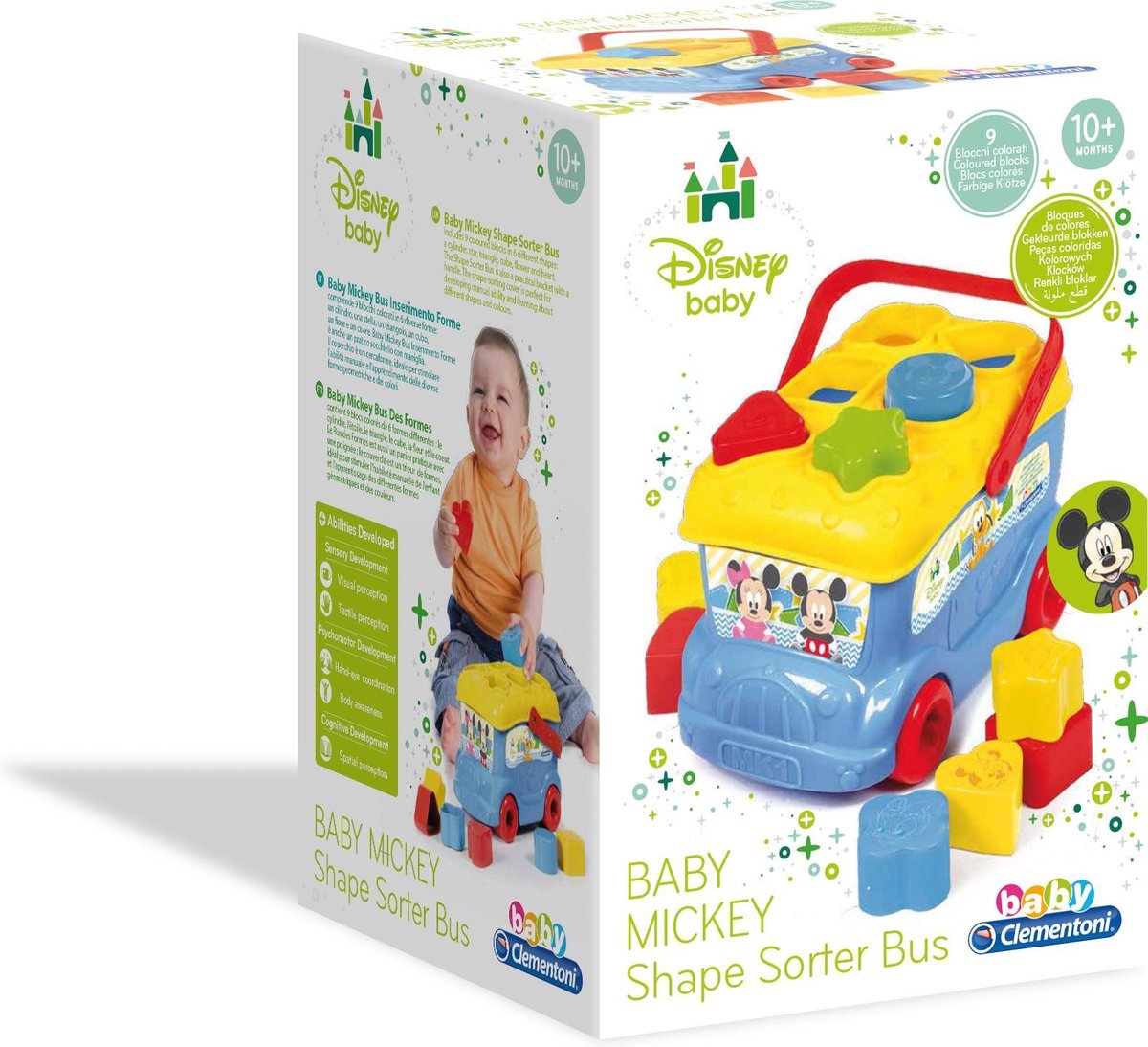 Clementoni vormenbus Mickey & Minnie Mouse 22 cm - Blauw