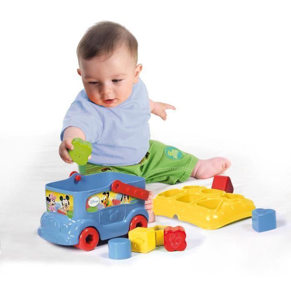 Clementoni vormenbus Mickey & Minnie Mouse 22 cm - Blauw