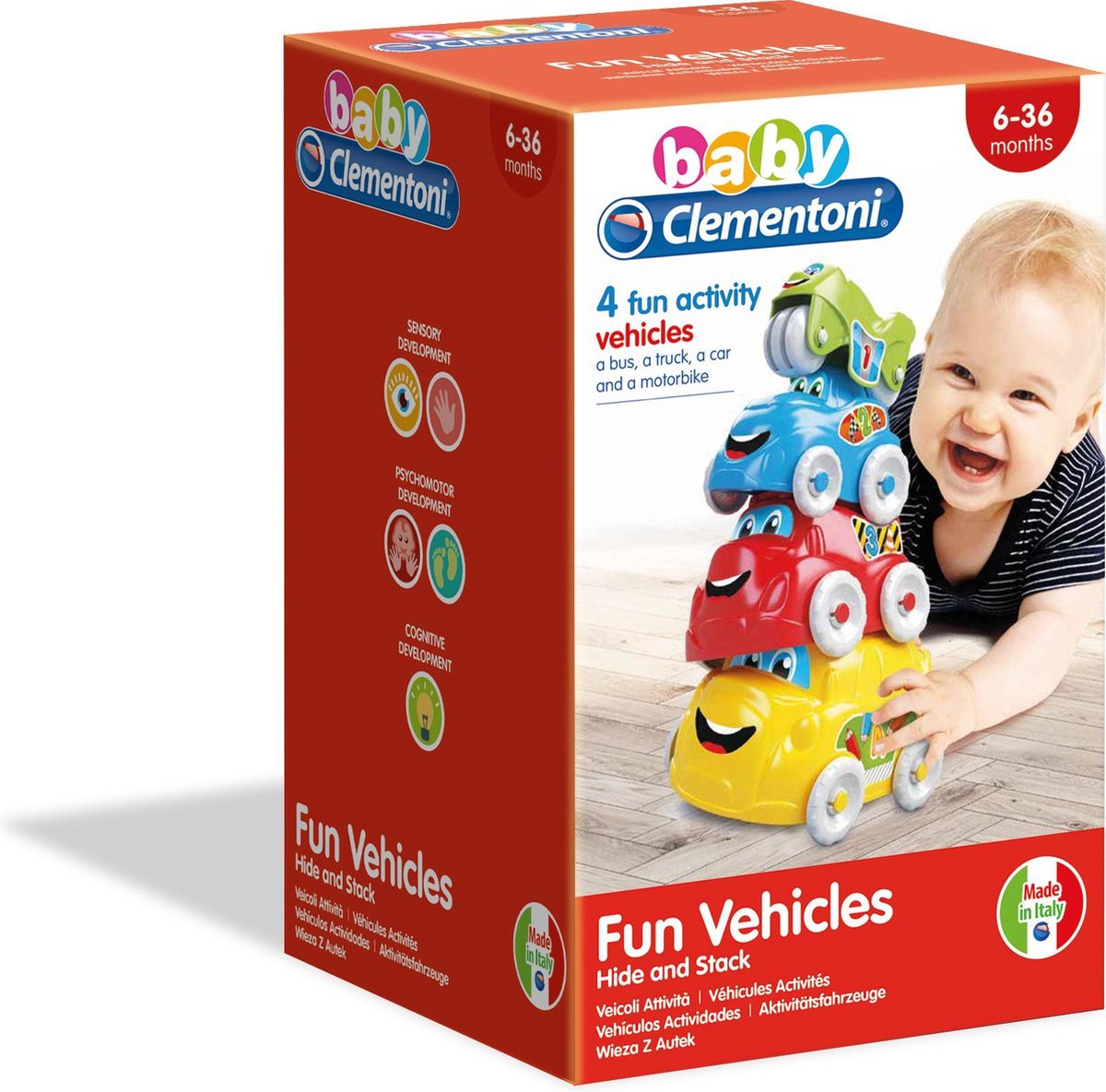 Clementoni voertuigenset 4 delig multicolor