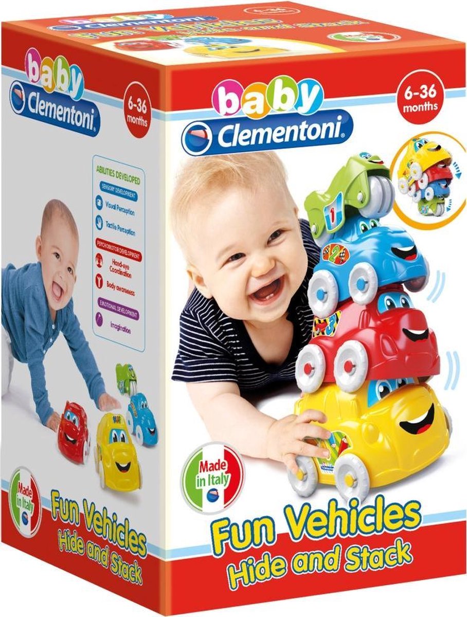 Clementoni voertuigenset 4 delig multicolor